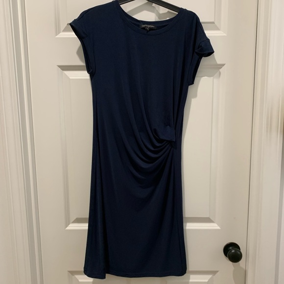 NWT Banana Republic Factory - Navy Blue Wrap Dress - Picture 2 of 6